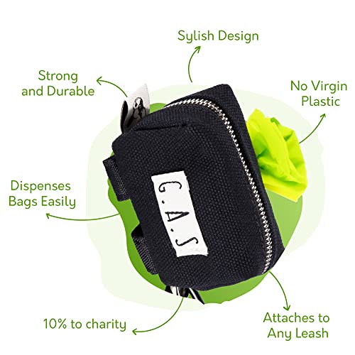 Black Poop Bags Holder, 10 to Charity, Strong Quality Zipper, Virgin