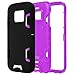 ELV Galaxy S7 Case Hybrid Defender Rugged Shockproof Dirtproof Case Cover for Samsung Galaxy S7 - [Black/Purple]