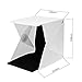Xjamus Portable Mini Light Box Kit,Folding Photo Studio Lightbox Photography Shooting Tent Kit with LED Lights and Two Background