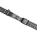 Kai Tian Solid Stainless Steel Watch Band Bracelet Watch Strap 24mm with Double Locking Clasp for Men Women Black