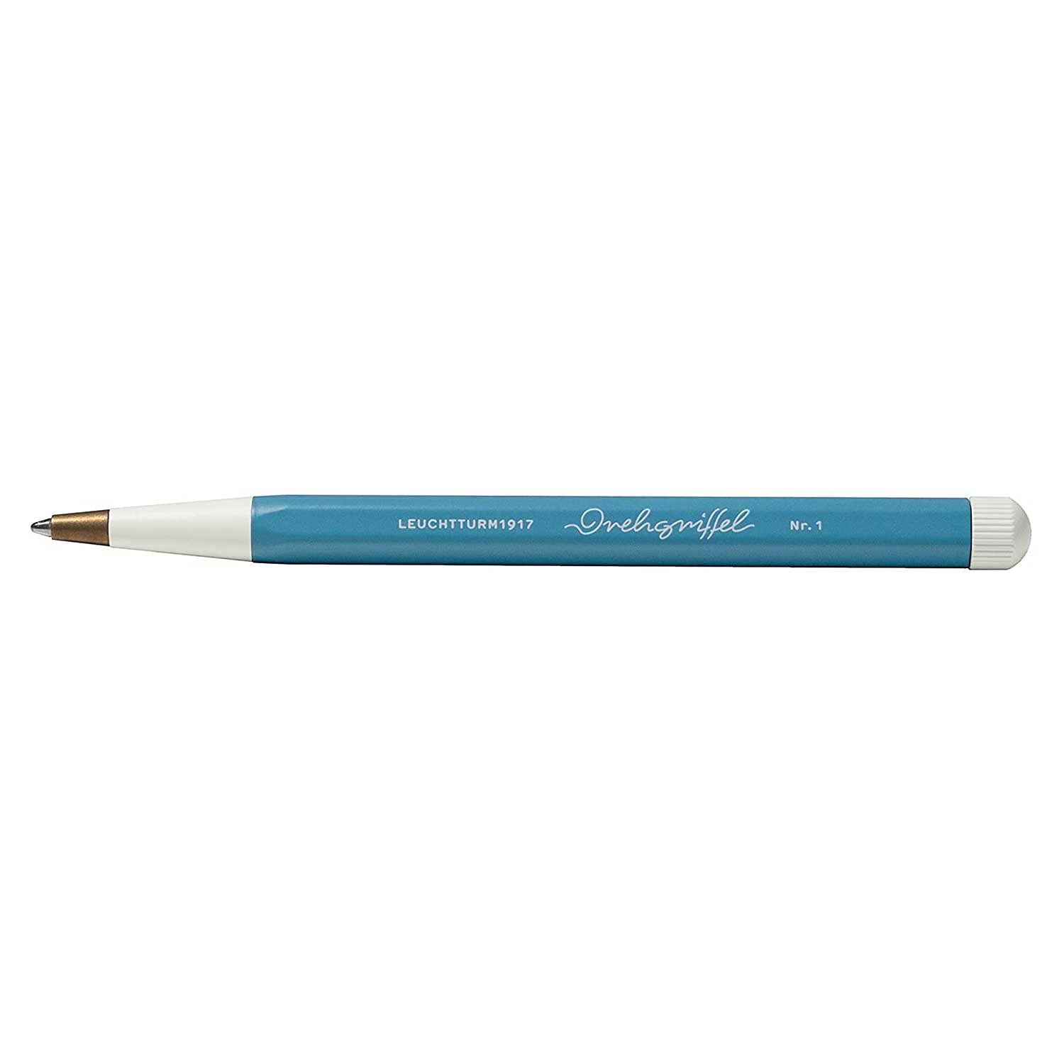 LEUCHTTURM1917 362457 Twist Grip No.1 Nordic Blue Ballpoint Pen with Royal Blue Ink