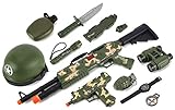 BRK Toys Army Machine Gun & SMG Toy Gun Set W/ Battery and Combat Accessories