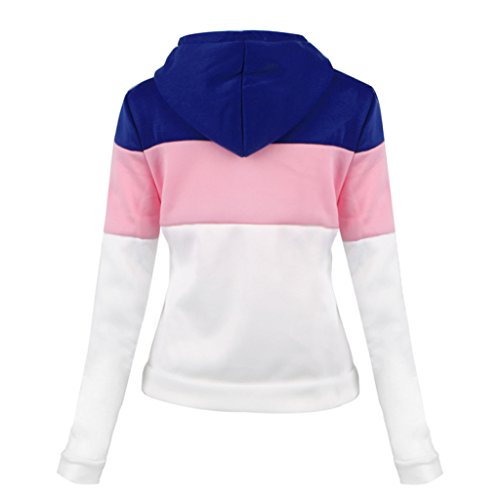 SCASTOE 2Pcs Womens Hoodies Sport Tops Pants Tracksuit Sweatshirt Sweat Suit Jogging Set (M, Dark Blue)