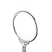 UPIT Handheld Vanity Makeup Mirror Vintage Cosmetic Mirror Plastic Makeup Mirror (3.7x7.5inch)(9.5x19cm) (Silver)