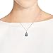 Vintage Floral Vine Adorned Teardrop Abalone Shell .925 Sterling Silver Pendant Necklace