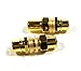 1-Pr Philmore Gold RCA To RCA Bulkhead Female Jacks, Red and White Panel Mount