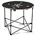 Logo Brands NCAA Vanderbilt Commodores Round Tailgating Table – Portable with Foldable Legs, 4 Cup Holders, Powder-Coated Steel, and 27.6