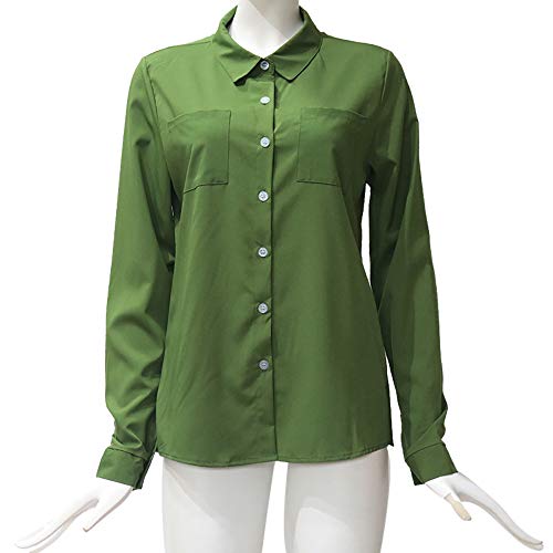 image for SMALLE_Clothing SMALLE◕‿◕ Women Tops Formal Lapel Collar Solid L