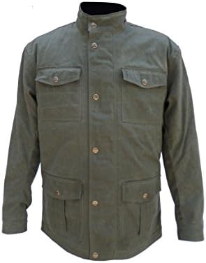 Men's Wax Cotton Motorcycle Armoured Jacket (VINTAGE ARMY JACKET)