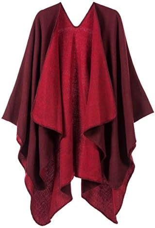 Joann Women's Wrap Shawl Solid-Burgundy