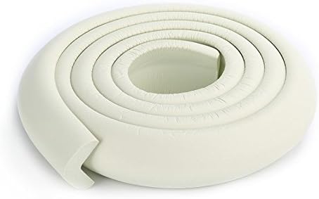 Table Edge Protectors Premium High Density Foam Baby Safety Bumper Guard 6.6ft,Childproof Corners Non Toxic and Safe for Bed, Table, Cabinet, Fireplace, Countertop (White)