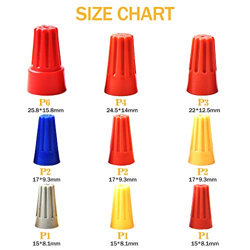 VIGRUE 113PCS Electrical Wire Connectors Screw Terminals,with Spring Insert Twist Nuts Caps Connection Assortment Set