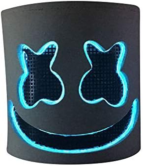 FansIn Led DJ Mask, DJ Marshmello Mask for Kids Adults Music Party Cosplay Costume Bar Face Mask