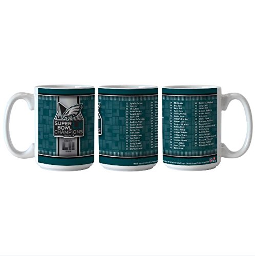 Philadelphia Eagles Super Bowl LII 52 Champions Team Roster 15 Ounce Coffee Mug