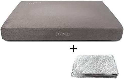 JOYELF Memory Foam Orthopedic Dog Bed with Liner Waterproof Protector Washable Cover and Soft Blanket as Gift