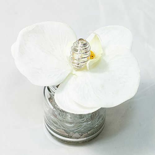 Petit Centre De Table Avec Orchidee Dans Un Verre Ligne Mariage