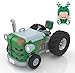 ODDBODS Action Vehicle - Zee's Tractor - Push Powered Toy Car for Kids with Front Mini Pizza Launcher, Comes with Tractor and Zee Action Figurine, Ages 3+