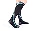 Doc Miller Compression Socks for Running - 20-30mmHg - Medical Graduated Compression Socks for Women Men - Nurses, Travel, Pregnancy and Recovery - 1 Pair Large Size - Black and Blue