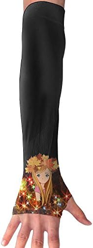 Girl Wearing Leaves Unisex Athletic Long-Sleeve For Cycling Gloves Armor