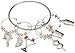 Prodyne W-6-M Martini Bar Wine Glass Charms Set of 6, Silver