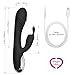 G-Spot Rabbit Waterproof Rechargeable Dildo Vibrator Adult Sex Toys for Women - Silicone Clitoris Vagina Stimulator Massager Sex Things for Couples Christmas Gifts