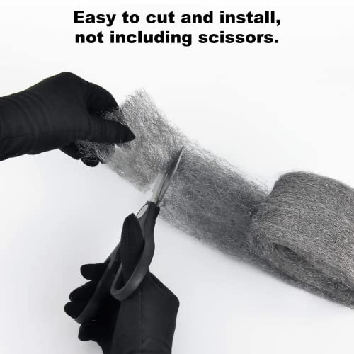 16FT Steel Wool Fill Fabric DIY Kit Coarse Wire Steel Wool for Holes