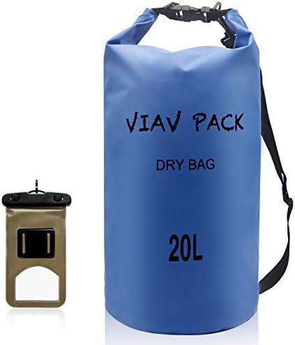 VIAV 10L Dry Bags Waterproof, Dry Gear Hiking Bag Ultralight Dry Sack for Kayak Camping with Waterproof Phone Pouch