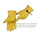 OLSON DEEPAK Outdoor Working Glove for Women and Men,Cowhide Leather Work Gloves for Gardening/Welding/Yard Work/Driving (Yellow, Medium(pack of 1))
