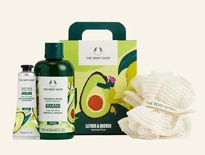 The Body Shop Avocado Lather & Quench Duo Shower Cream Hand Balm Vegan