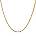 JINGRAYS 3mm Stainless Steel Curb Chain Necklace for Men Biker Punk Style Male Chain Link, 24 inches -Gold