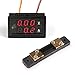 DROK® Digital Voltage Current Tester Voltmeter Ammeter Multimeter DC 0-100V/50A Volt Amp 2in1 Volt Ampere Panel Meter Red/Red LED Display Amperage VA Gauge Monitor with Shunt Car Motorcycle etc