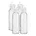 MoYo Natural Labs 4 oz Squirt Bottles, Squeezable Empty Travel Containers, BPA Free HDPE Plastic for Essential Oils and Liquids, Toiletry/Cosmetic Bottles (24-410) (Pack of 4, HDPE Translucent White)