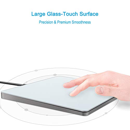 VOGEK Trackpad Touchpad, USB Wired Touchpad with Multi-Touch Navigation for Windows 7 and Windows 10 on Laptop/Notebook/Desktop Computer (White Grey)