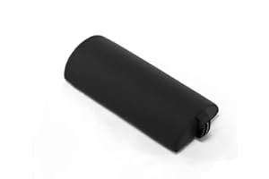 DR.LOMILOMI Massage Half Round Bolster Pillow 13" L X 6" W (Black, Mini Half-Round 611)