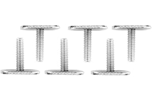 VTurboWay 6 Pcs 1/4"-20 Threading Track Bolts for Kayak Gear Track, 316 SS T Slot Bolts for Kayak Track System, Length 1", Wide 1/2"