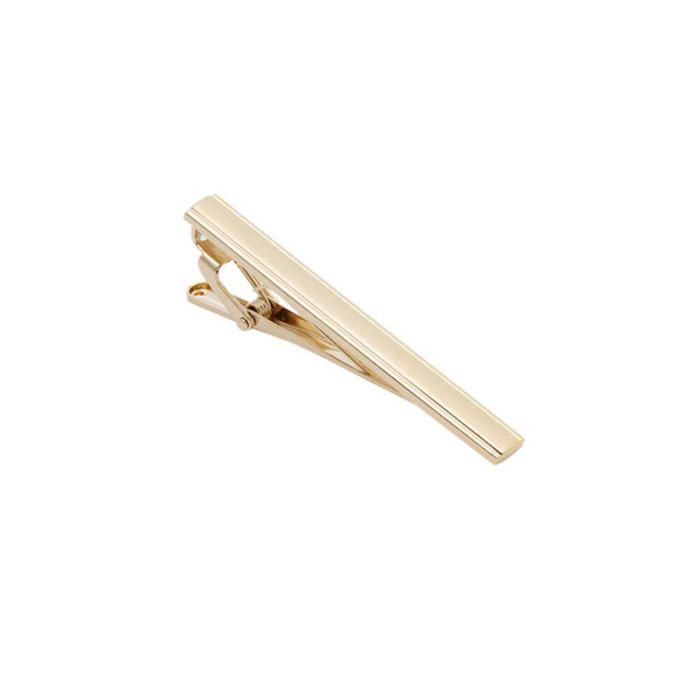 Tie Clip Stainless Steel Simple Tie Clip Metal Necktie Pin for Business Wedding Gift Gold