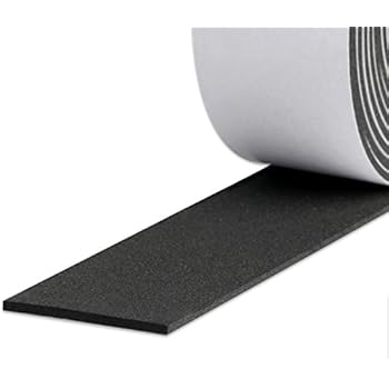 Wide Weather Stripping-1 Roll, 2 Inch Wide X 1/8 Inch Thick Window Foam Strips with Adhesive Weather Stripping for Doors Sound Proof Closed Cell Foam Tape Total 16 Feet Long（16ft x 1 Rolls ）