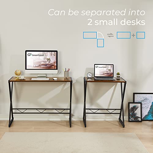 GreenForest L Shaped Computer Desk Reversible Corner Computer Desk 58