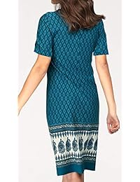 Upopby - Vestido de verano para mujer, estilo informal, manga corta, talla grande
