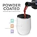 Maars Bev Stainless Steel Stemless Wine Glass Tumbler with Lid, Vacuum Insulated 12 oz Cup | Spill Proof, Travel Friendly, Fun Cocktail Drinkware - Peach