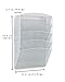 Klickpick Office 5 Sections Hanging Files Wall Mounted Metal Mesh Document File Organizer Magazine Holder Rack Organizer Racks Multipurpose Use To Display Files, Magazine, Newspapers- White