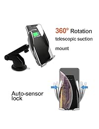 TIMESS 2 en 1 Penguin   Soporte de cargador de coche inalámbrico con ventosa para iPhone XS XR X 8 Samsung S10 S9 S8 Air Vent