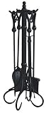 Uniflame, F-1056, 5pc Black Wrought Iron Toolset