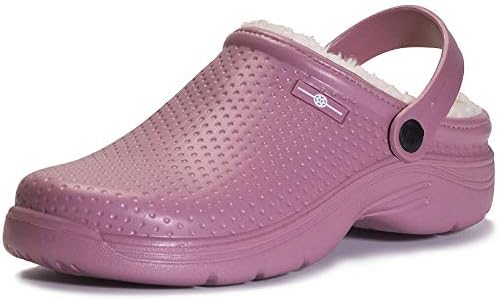 purple nursing clogs