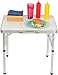 Trademark Innovations Aluminum Adjustable Portable Folding Camp Table With Carry Handle