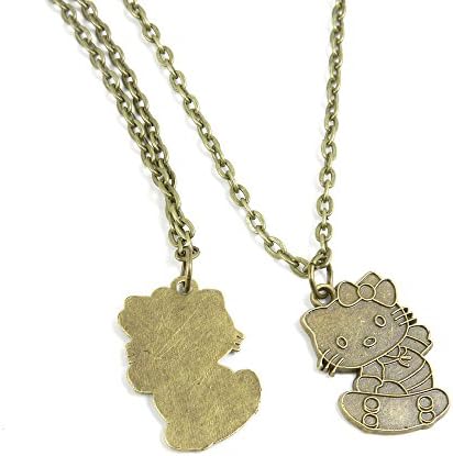 60 Pieces Antique Bronze Fashion Jewelry Making Charms Necklace Costume Sweater Long Chain Pendant XL-GT00515 Skateboarding HelloKitty