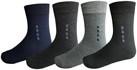 Manstore Men's Cotton 4 or 5 Pack Crew Work Socks Size10-13 Set2