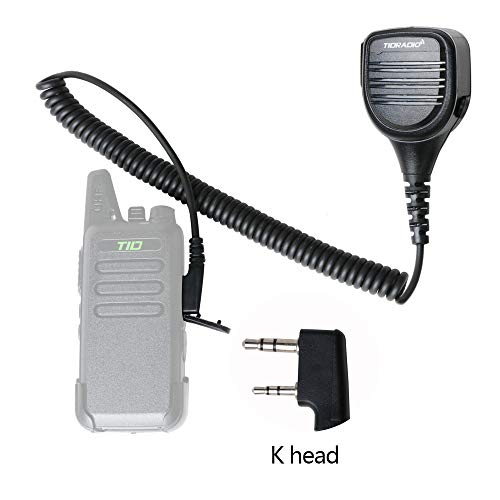 Baofeng Radio Mic PTT Mic Walkie Talkie Speaker Mic 2Pin Compatible for Baofeng Radio BF-F8HP UV-82HP UV-5R UV-5X3 V2+ uv5r Accessories with 3.5mm Mic Earpiece Noise Reduction Shoulder Microphone