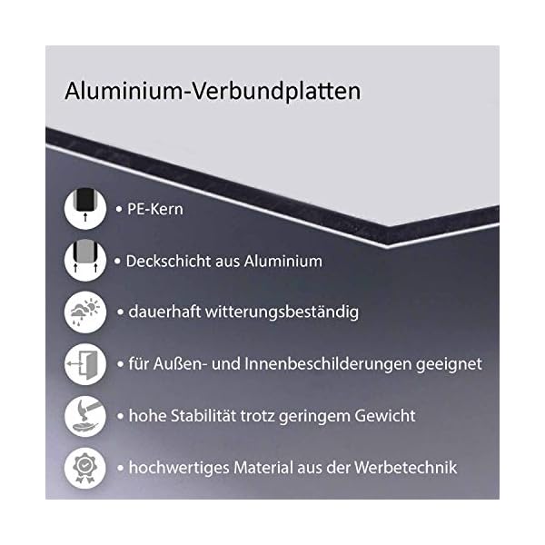 easydruck24de Aluverbundplatte Aluverbundmaterial I 60 x 40 cm I 3 mm stärke I mit Schutzfolie I Blanko I Modellbau… – Bild 4