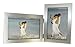 benerini Brushed Aluminium Satin Silver Colour Twin 2 Picture Double Folding Photo Frame Gift - Takes 2 Standard 6 x 4 inch Photographs (1 Landscape and 1 Portrait Style)